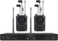 UHF Dual Wireless in-Ear Monitor System with Metal Transmitter and Bodypack Receiver Y557