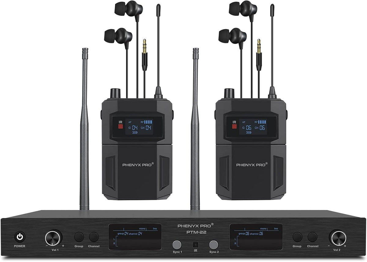 UHF Dual Wireless in-Ear Monitor System with Metal Transmitter and Bodypack Receiver Y557