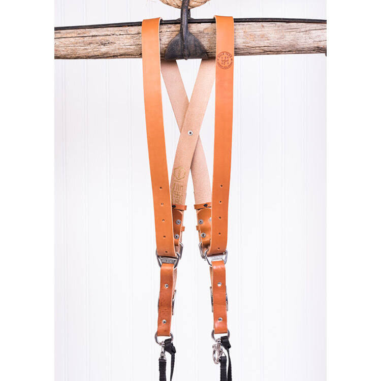 Tan Medium Leather Two-Camera Harness Q705258