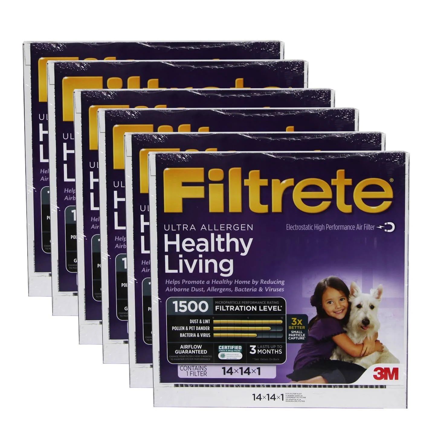 14x14x1 Allergen Filter (6-Pack) G99690