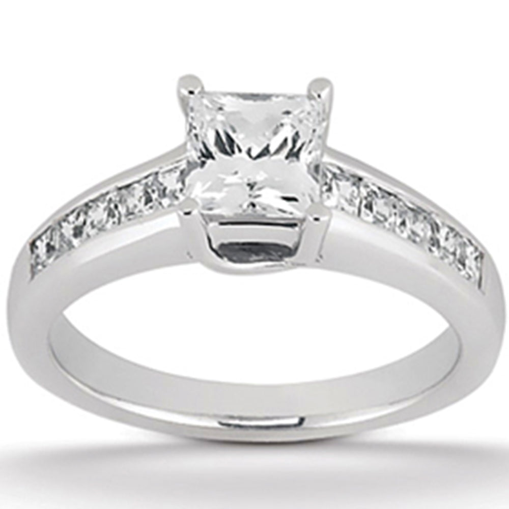 14K White Gold Diamond Wedding Engagement Ring K625876