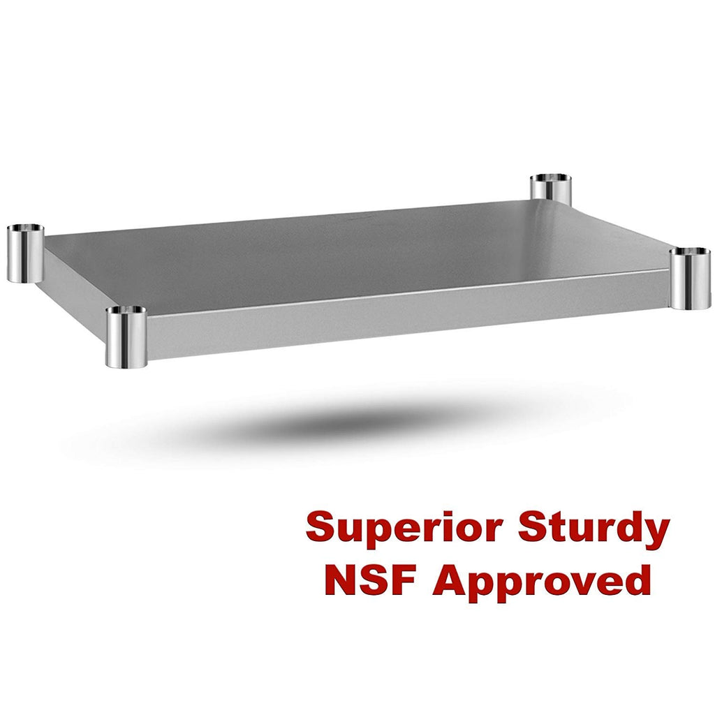 Stainless Steel 24 x 18 Inch Metal Work Table Cart with Caster Wheel N82682