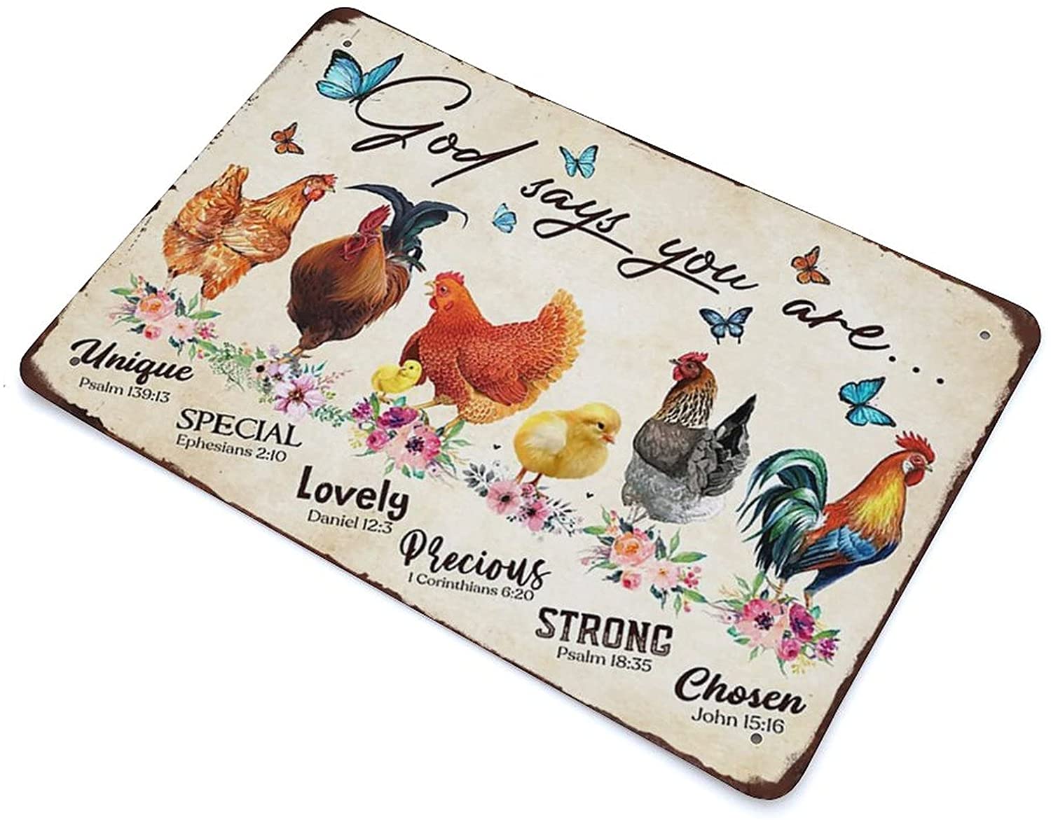 Vintage Metal Tin Sign 12x16inch R589