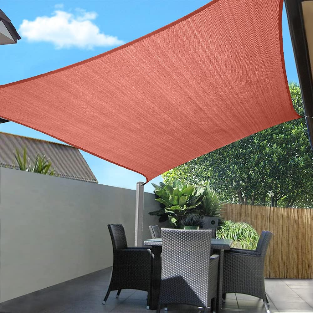 Sand Rectangle Sun Shade Sail 10'X13' UV Block Sunshade Awning W27781