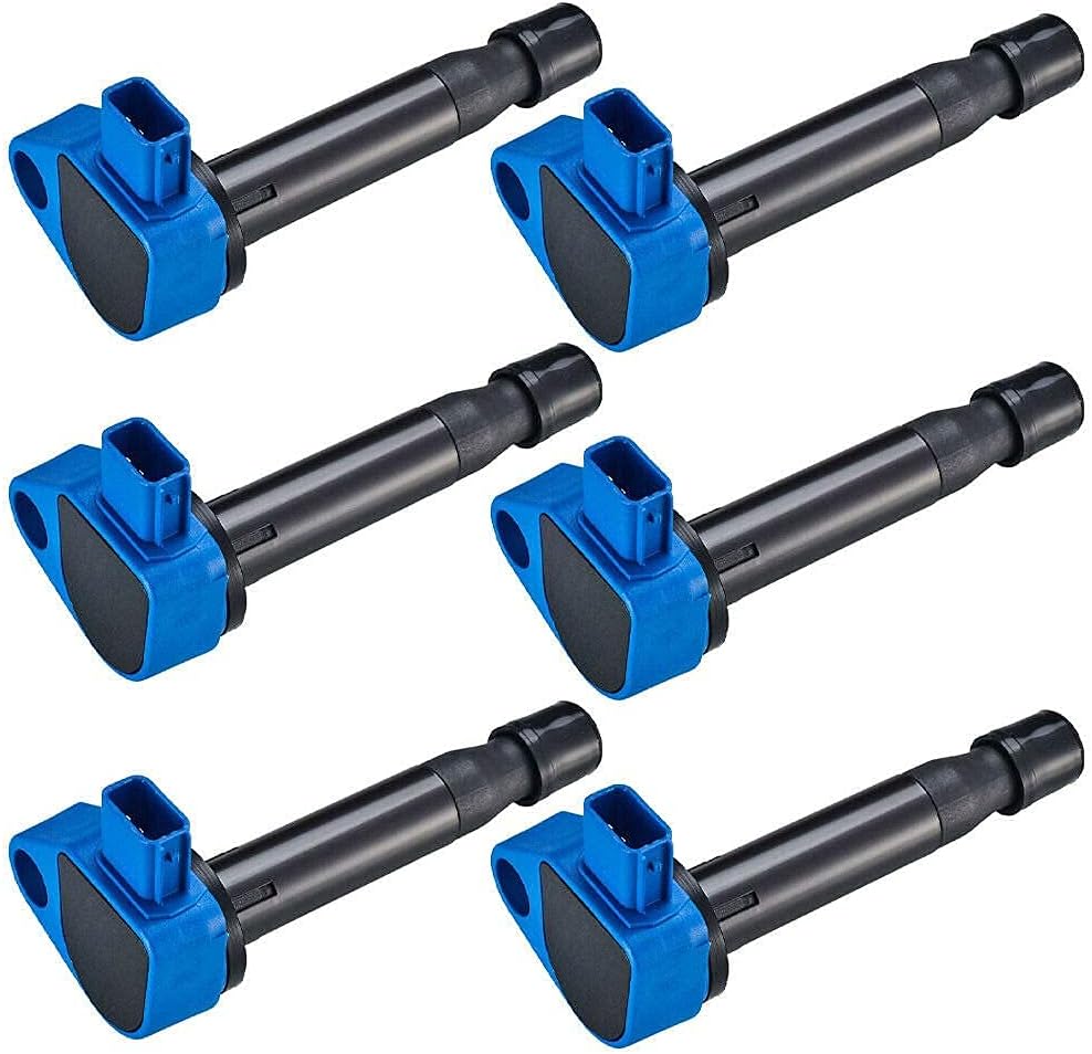 6pcs Ignition Coil Pack and Platinum Spark Plug for Acura Honda 1999-2005 3.0L 3.2L 3.5L V6 H2027