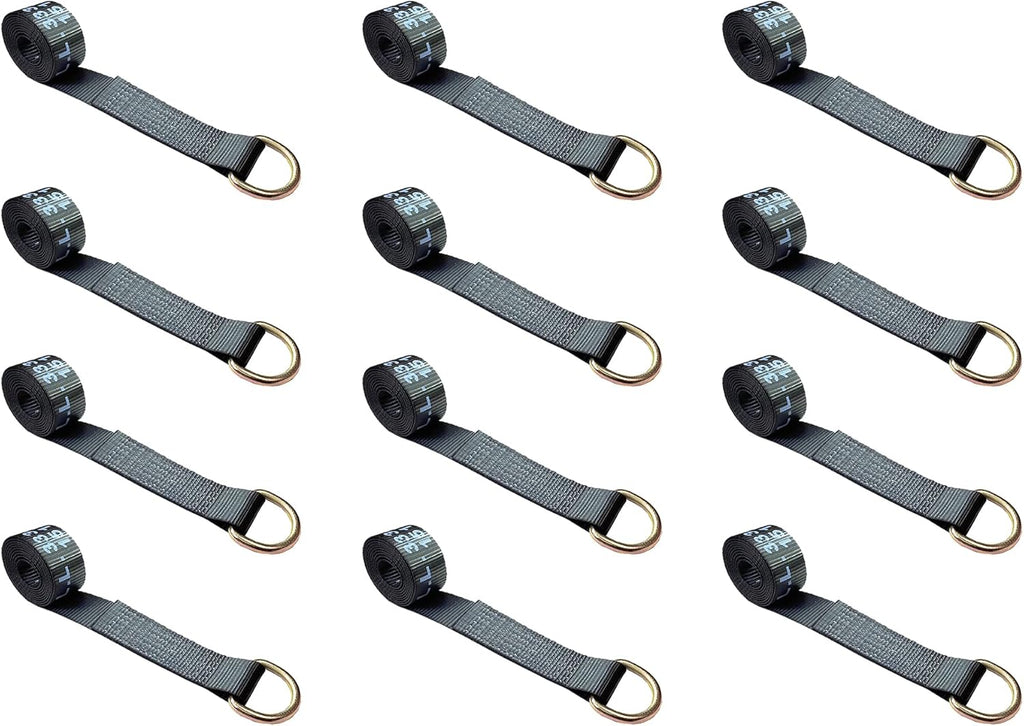 2” x 10’ D-Ring Lasso Strap (Blue, 6 - Pack) E908