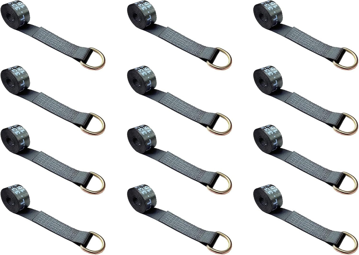 2” x 10’ D-Ring Lasso Strap (Blue, 6 - Pack) E908