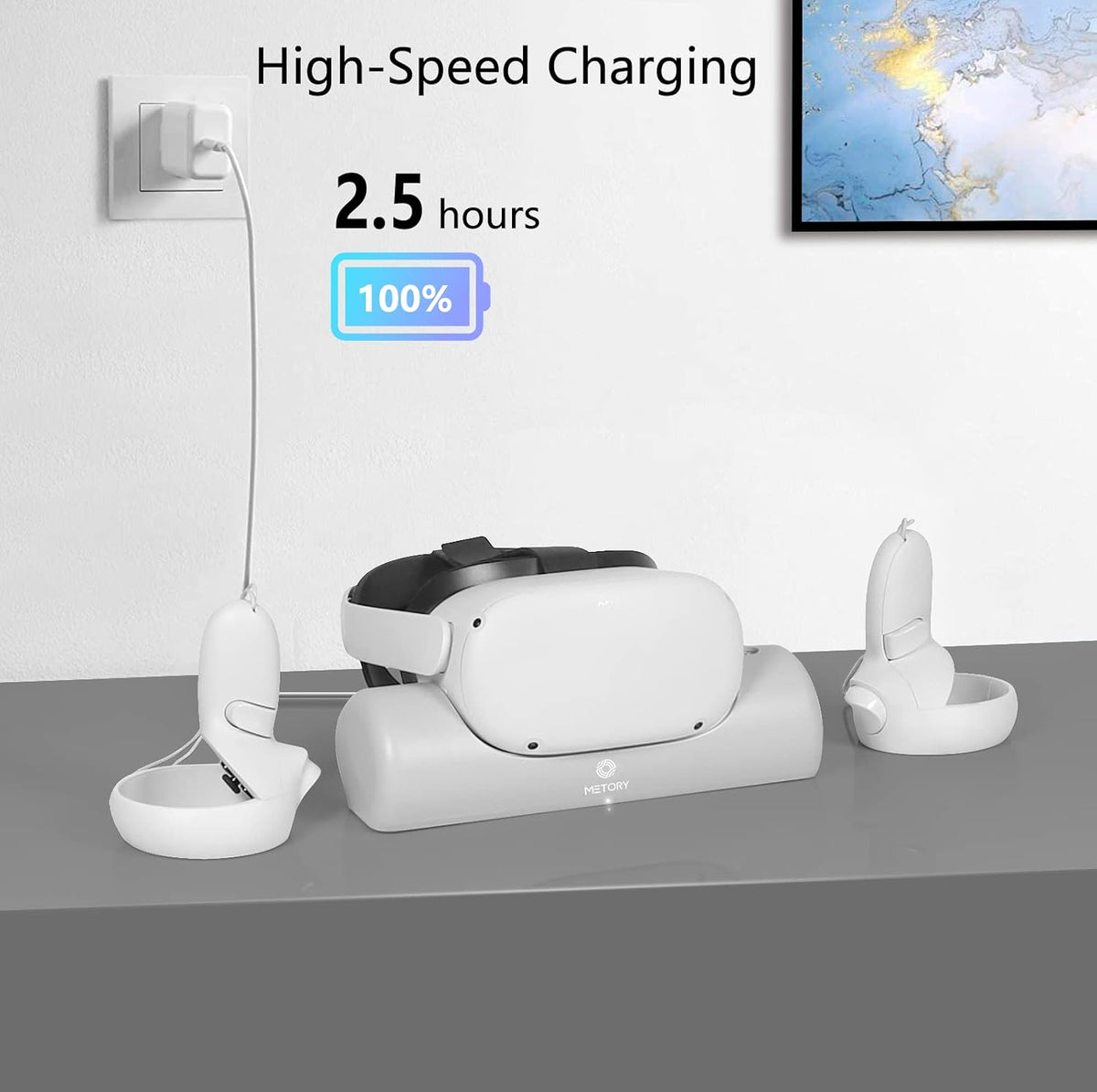 Charging Dock with Magnetic Connector & USB C Charging Cable, Pack of 2 U4443