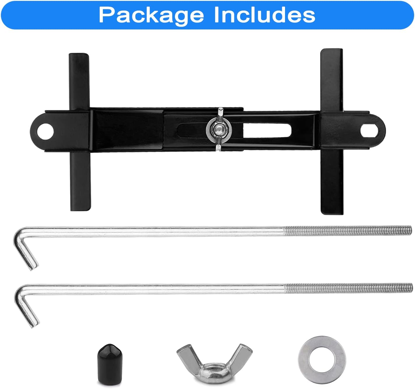 Adjustable Battery Hold Down with 11 Inch Iron J Hook Bolt A507