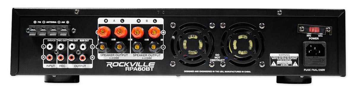 12 3-Way 1000W PA Speakers with Bluetooth Amplifier W146