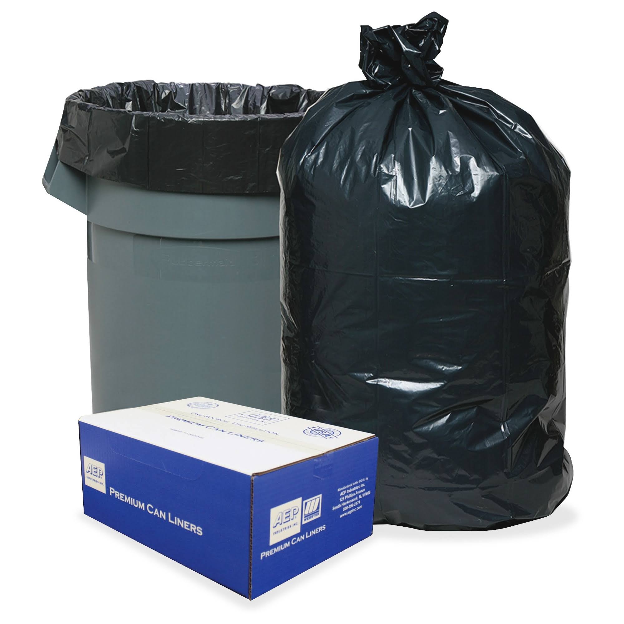 Heavy-Duty Low-Density Liners, 250 / Carton, Black Z485383