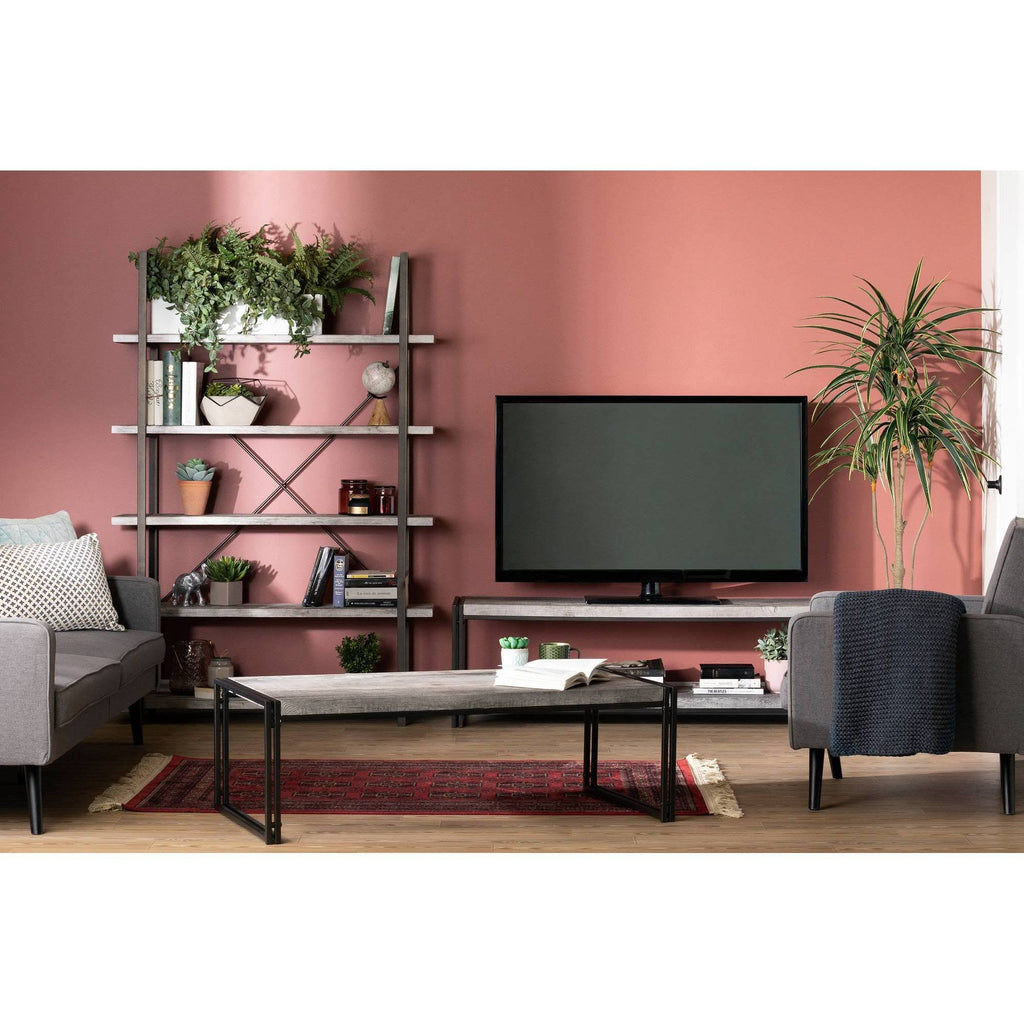 5-Shelf Shelving Unit Driftwood Gray R6065