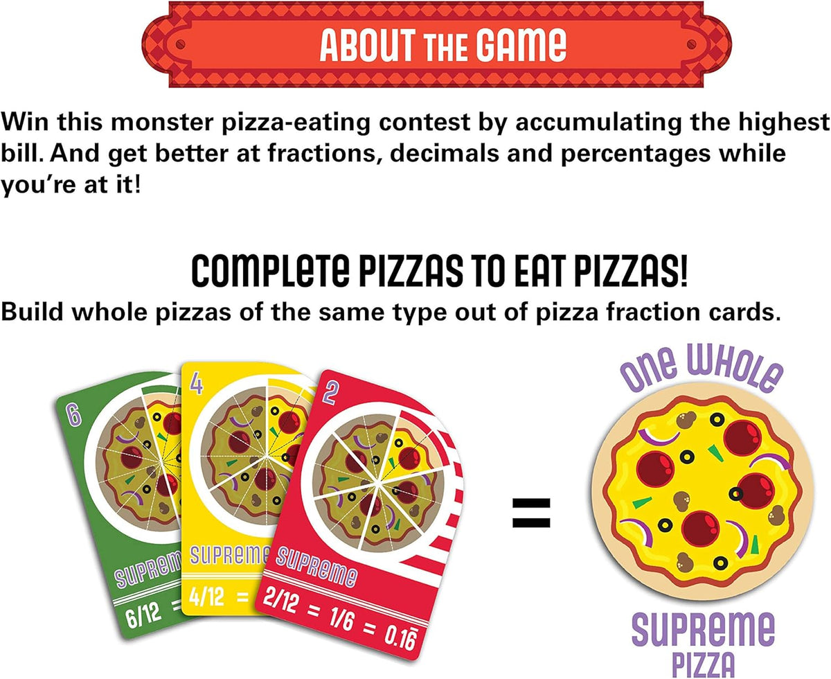 Pizza Math Card Game Pack of 2 M293