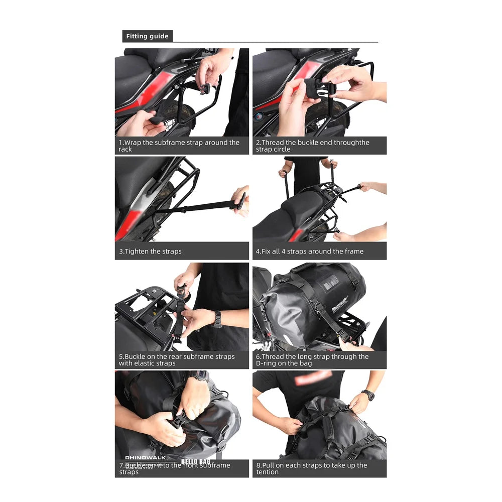 Motorcycle Rear Bag, Universal Large Capacity Bag N4248