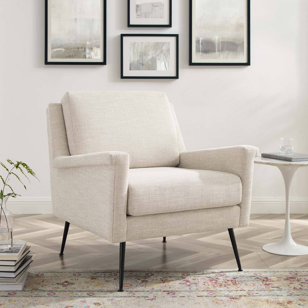 Fabric Armchair Black Gray P7698