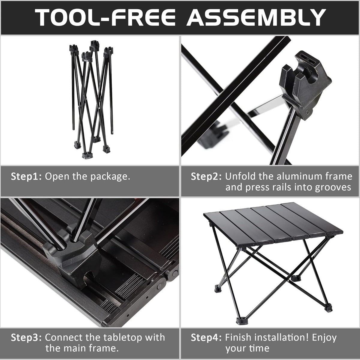 Folding Table 4 Foot Aluminum Alloy Camping Portable Table A502032