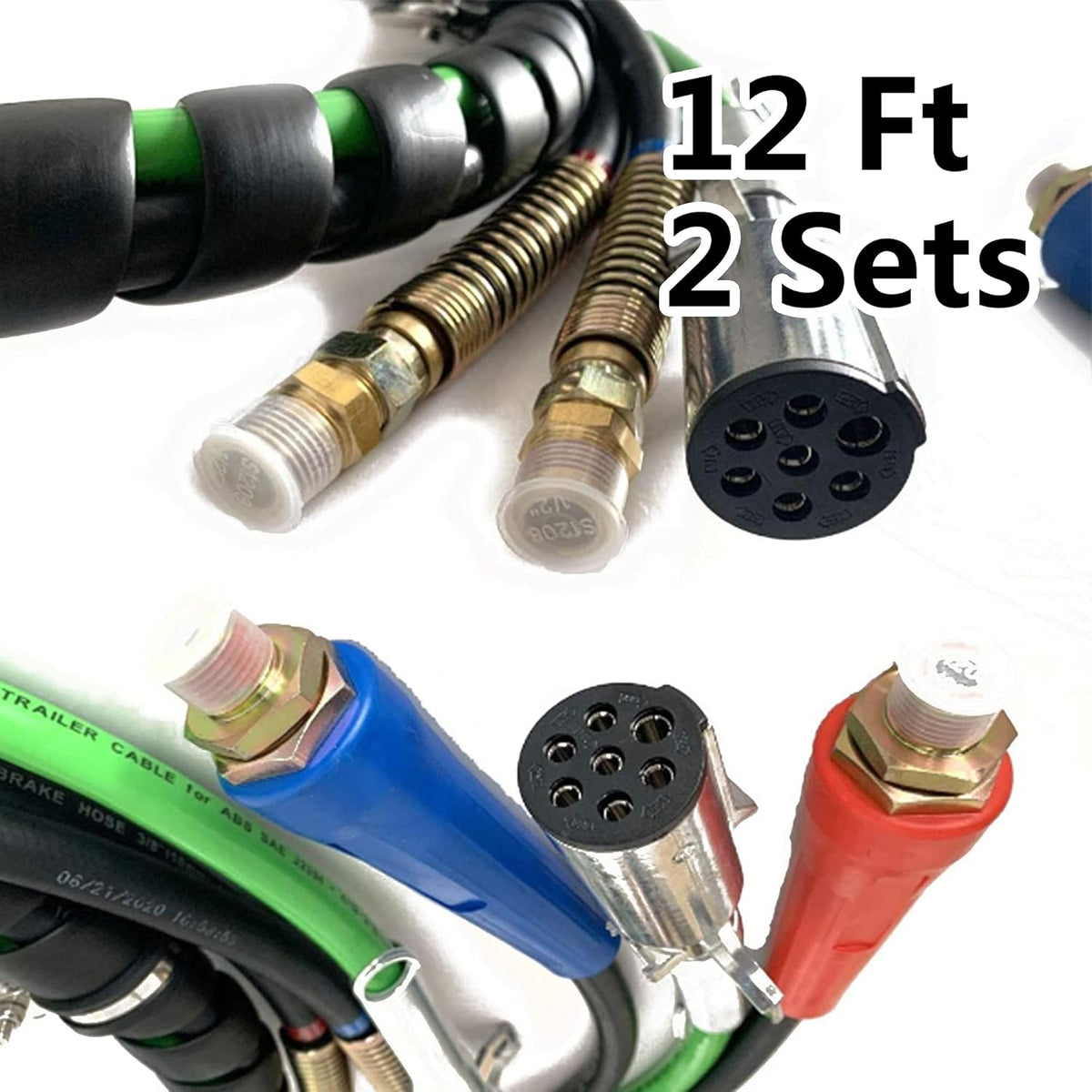 3 in 1 Semi Truck Air Hose Trailer Electrical Cable Assembly ABS Wire Rubber Air Line Tractor Parts C744