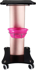 Black Aluminum Alloy Rolling Salon Cart with Stainless Steel Mesh Disk P401361