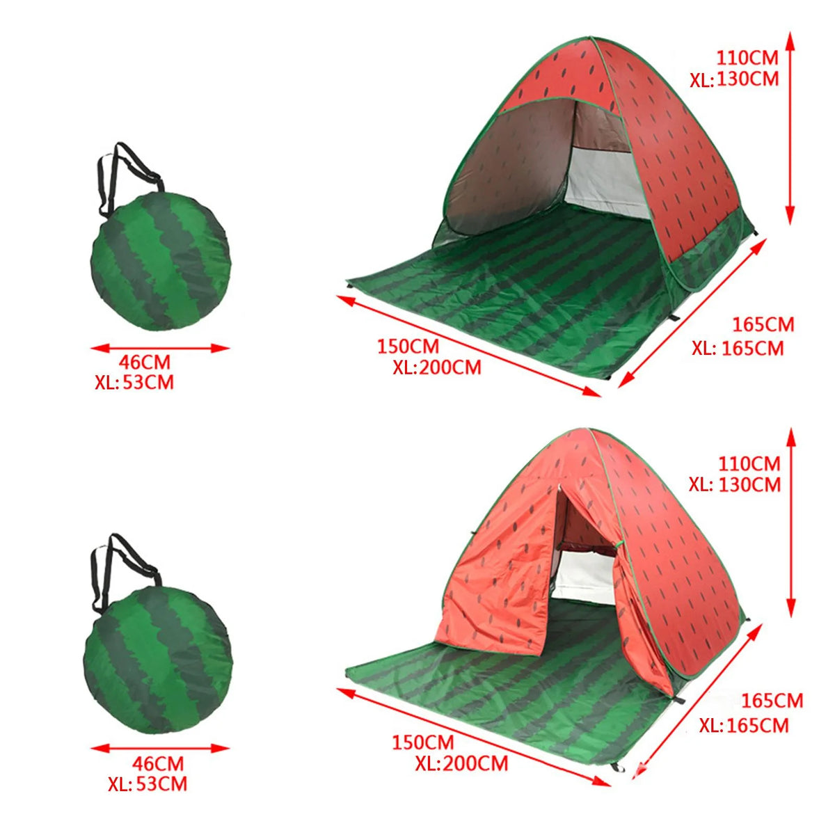 Red XL Beach Sun Protection Camping Tent G29222
