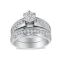 1ct Round Shaped Bridal Set in 10k White Gold B237