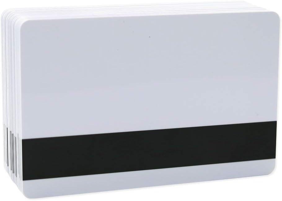 100 Pack White PVC Cards with Magnetic Stripe R255486