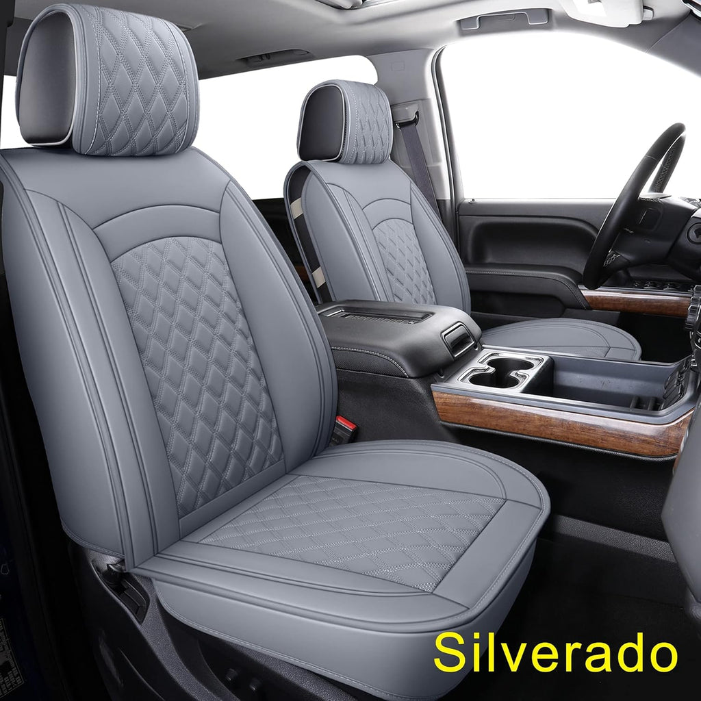 Gray Water Proof Faux Leather Seat Covers G271020