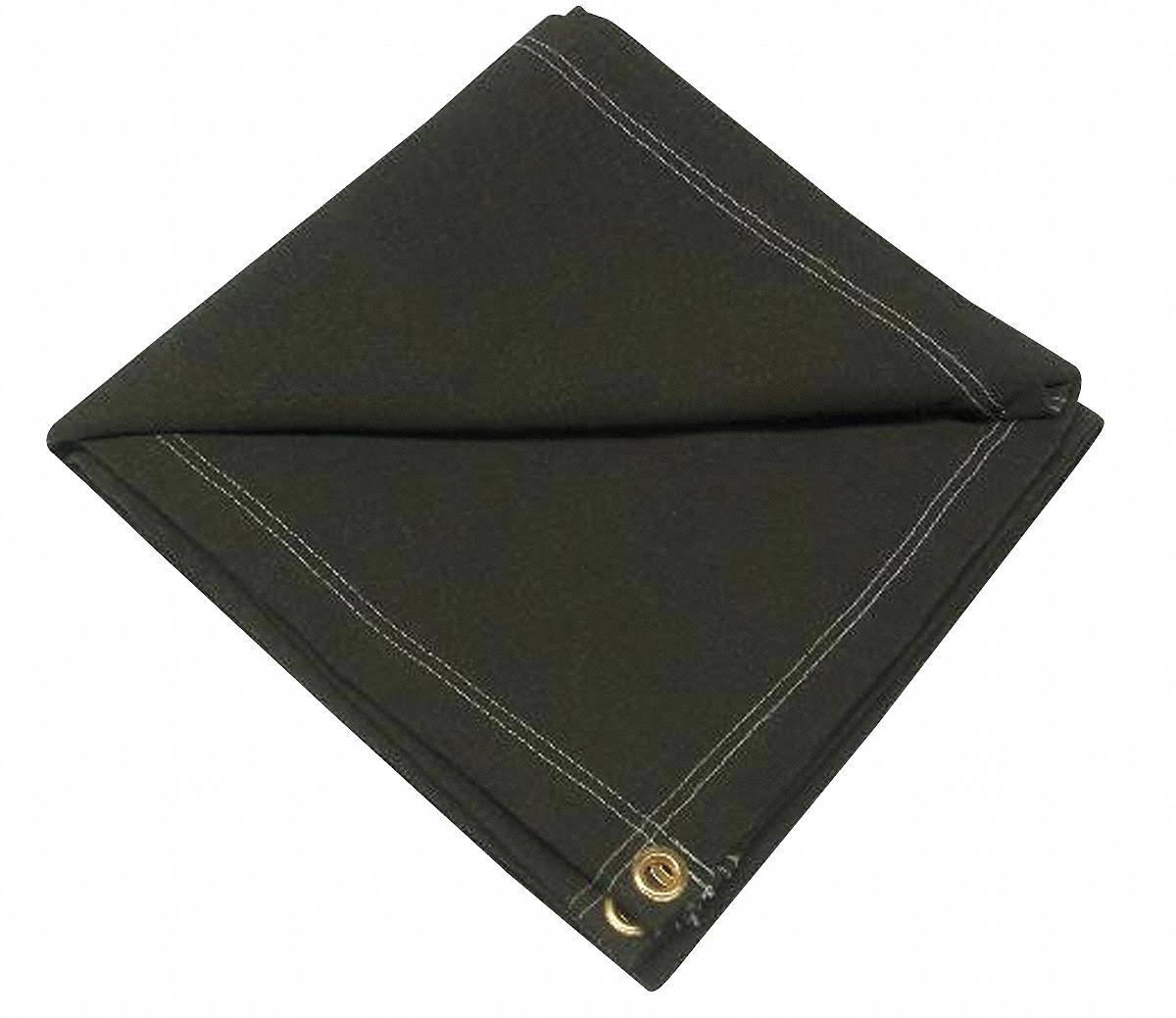 Flame Resistant Canvas Tarp 10x12ft Green D329