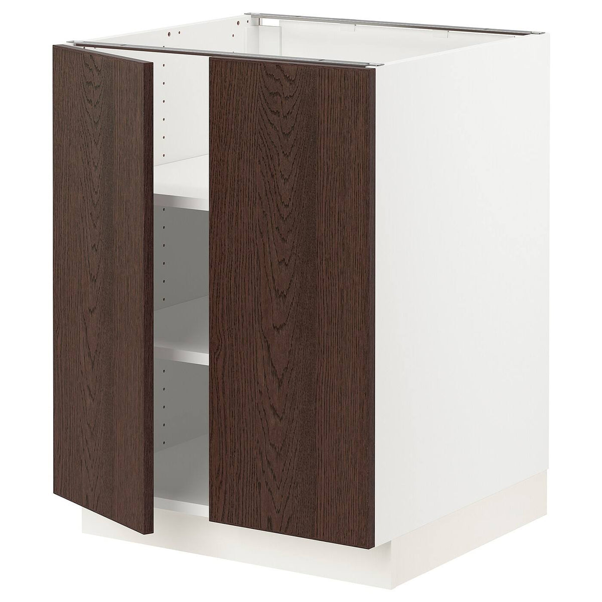White Base Cabinet with Shelves, 2 Doors U92474