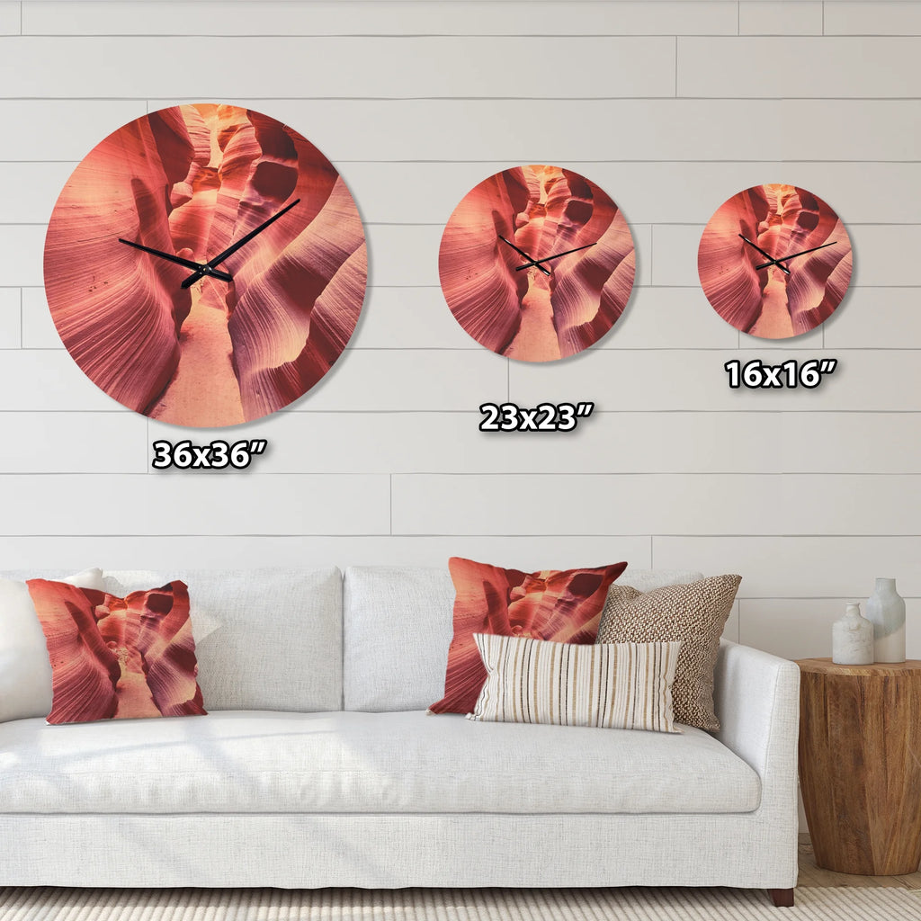 Famous Antelope Canyon Landscape Wood Wall Clock S711537
