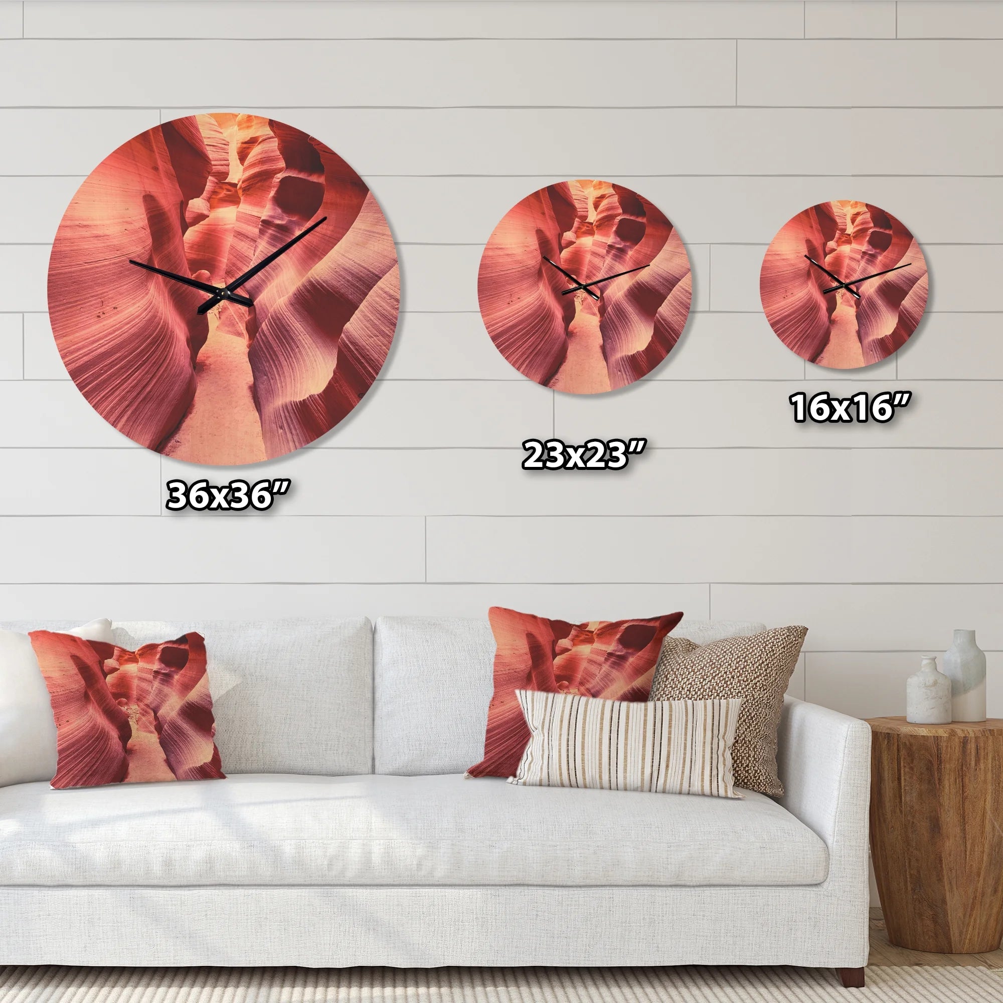 Famous Antelope Canyon Landscape Wood Wall Clock S711537