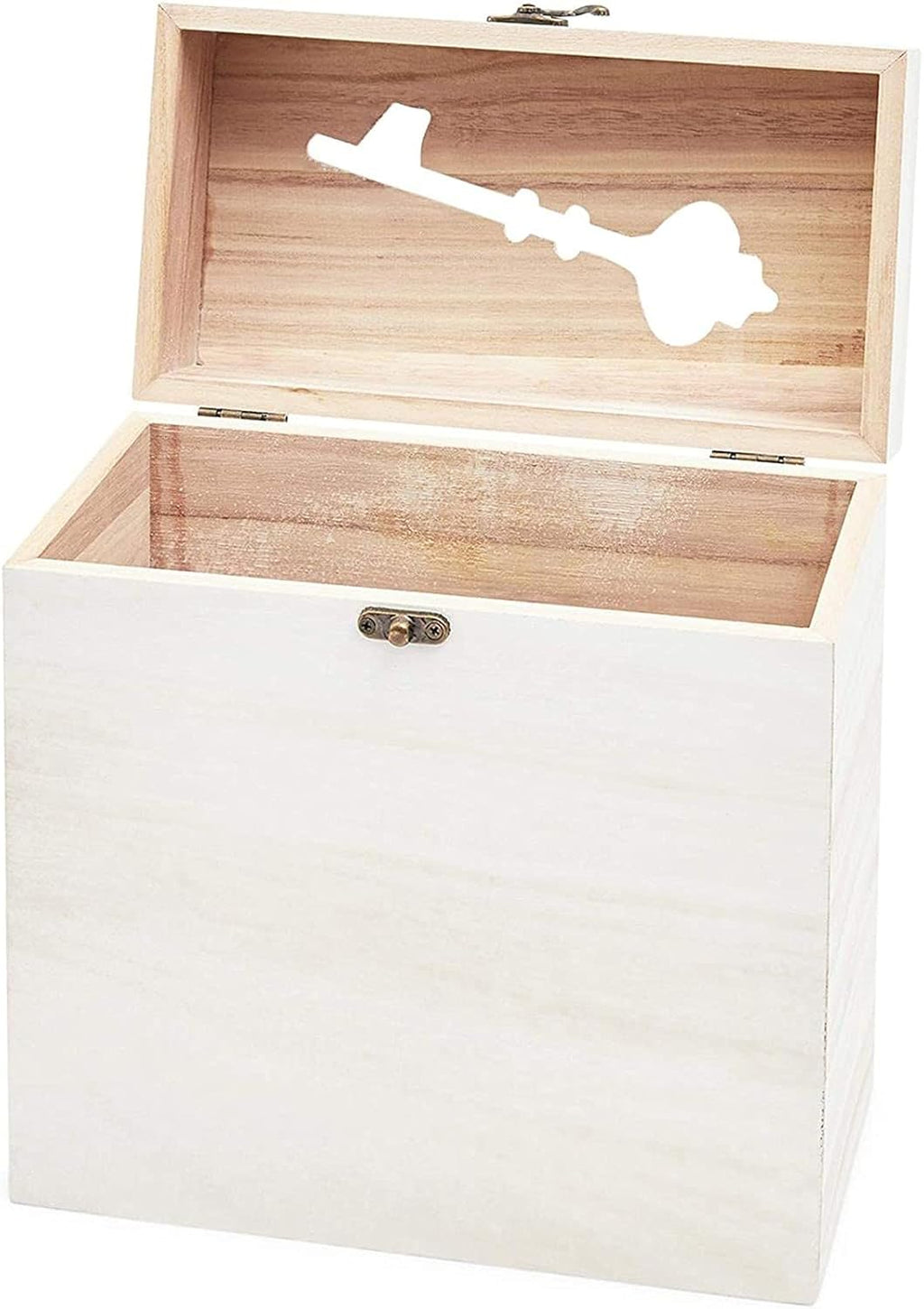 White Rustic Card Box B809