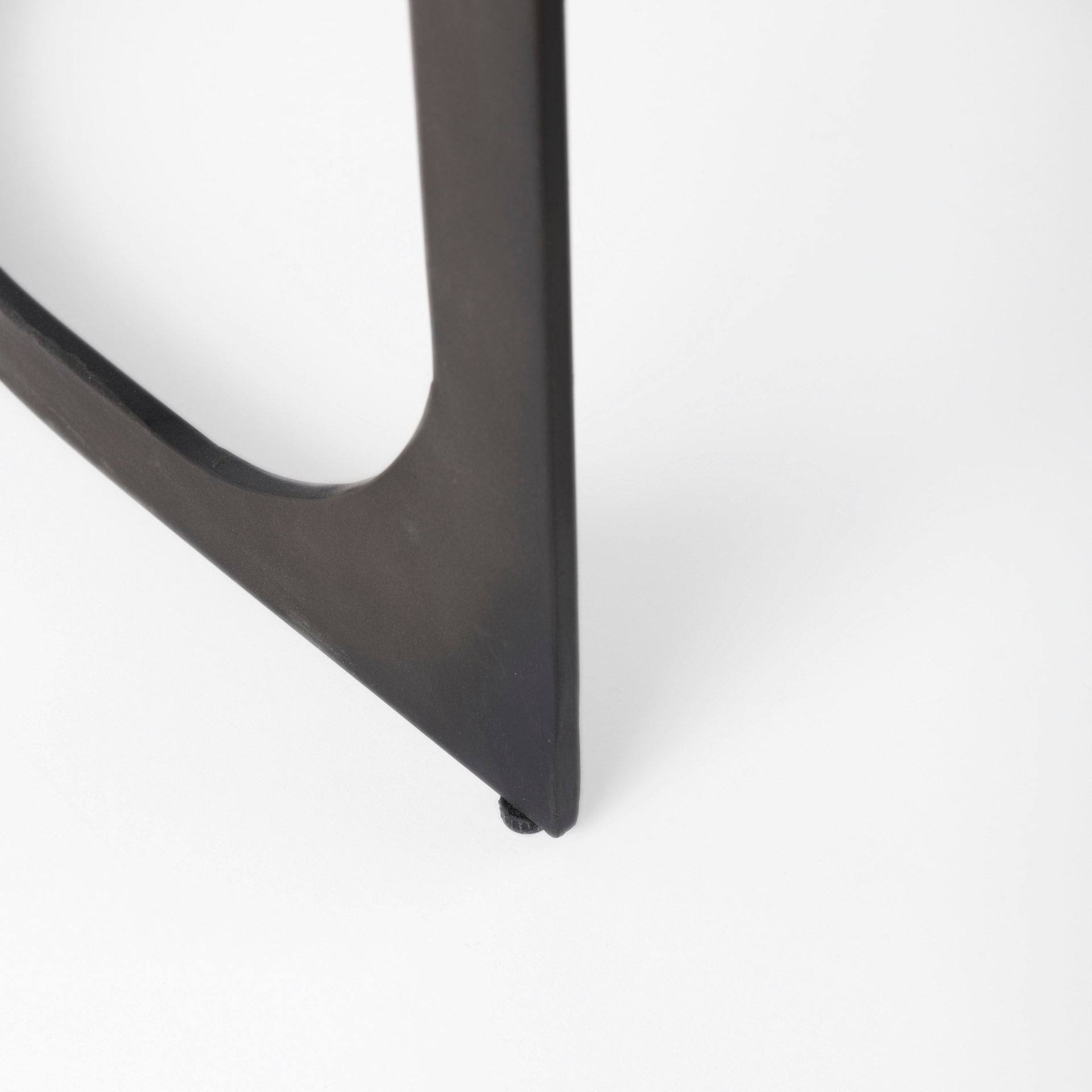 Dark Brown Leather Counter Stool with Metal Frame V658