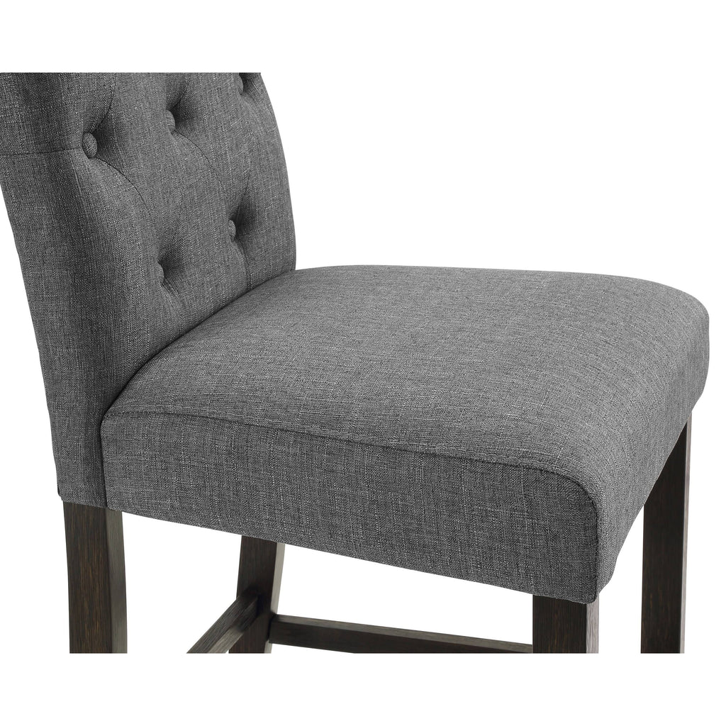 Solid Wood Tufted Barstool, Set of 2 N189394