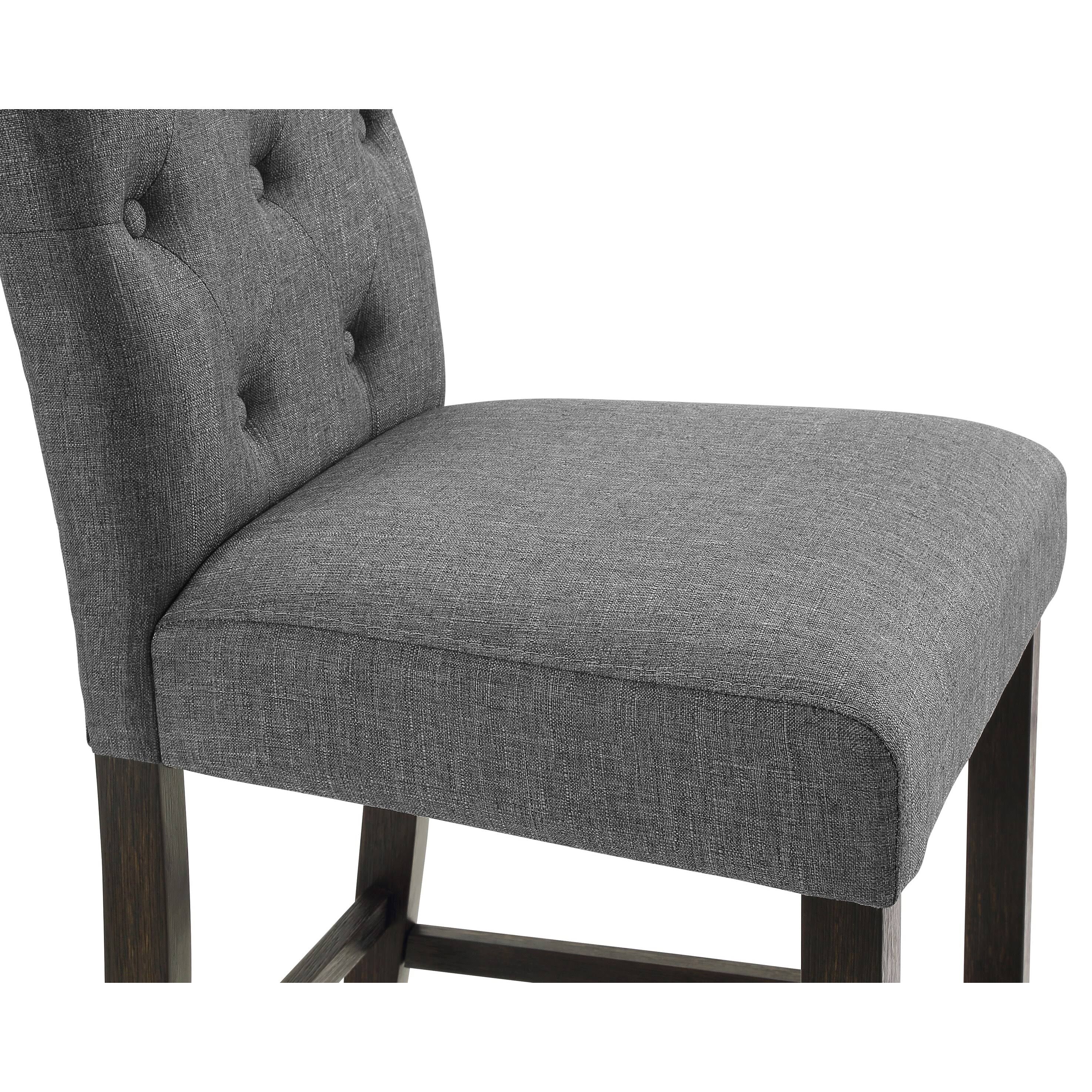 Solid Wood Tufted Barstool, Set of 2 N189394