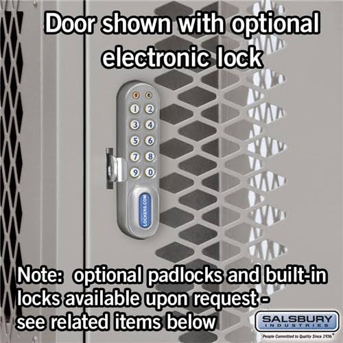 Blue Four Tier Vented Metal Locker M4673
