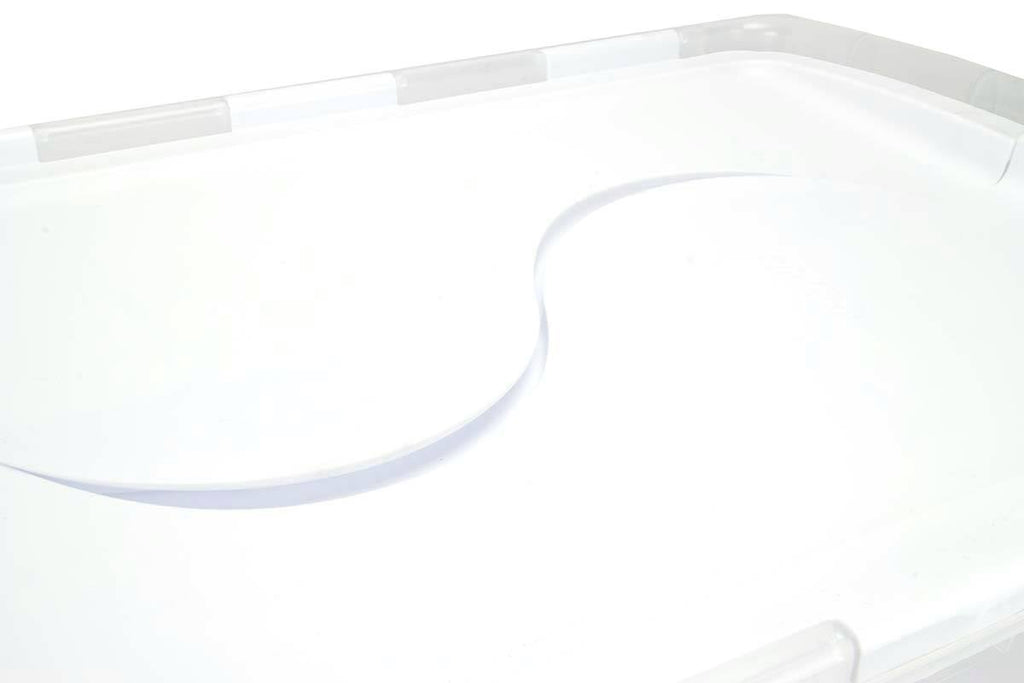48 Quart Clear Hinged Lid Storage Box Tote (30 Pack) K337