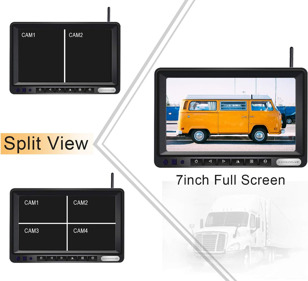 7 Inch Wireless Backup Camera System Kit with IR Night Vision E969906