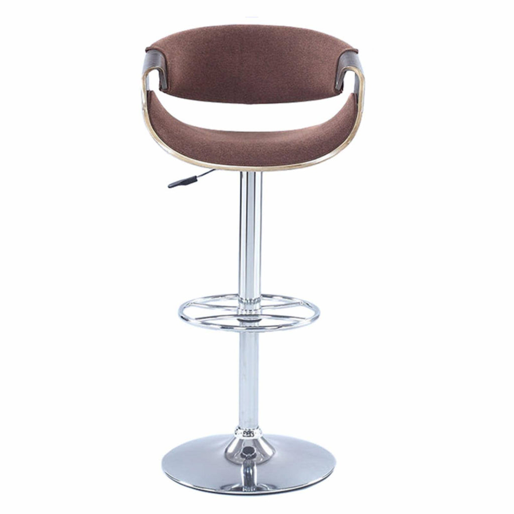 Brown Fabric Adjustable Saddle Seat Stool Q674806