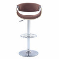 Brown Fabric Adjustable Saddle Seat Stool Q674806