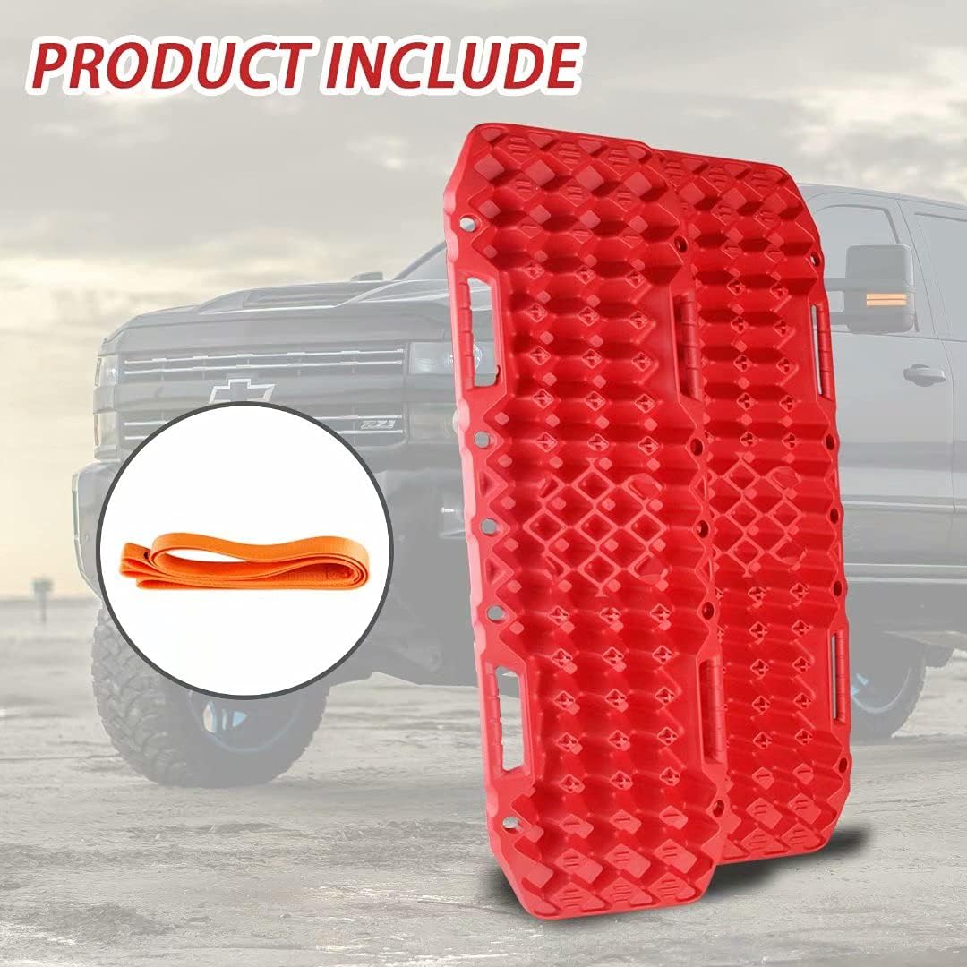 Recovery Tracks Traction Boards with Jack Lift Base Design, Red Pack of 2 D667936