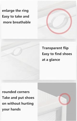 Foldable Clear Shoe Boxes with Lid 22.5 * 33.5 * 14CM W9728