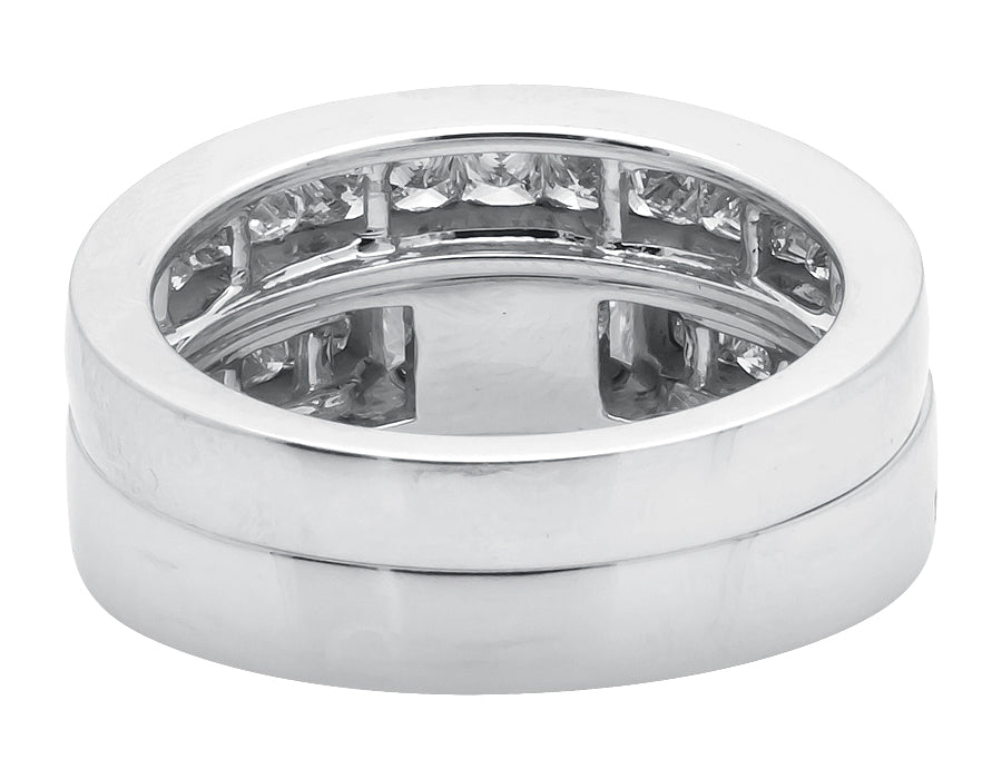 White Gold Princess-Cut Diamond Bridal Set Ring F7472