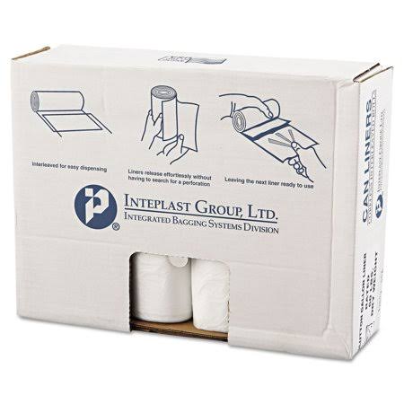 60 gal Clear 14 microns 43 inch x 46 inch Commercial Can Liners U7172