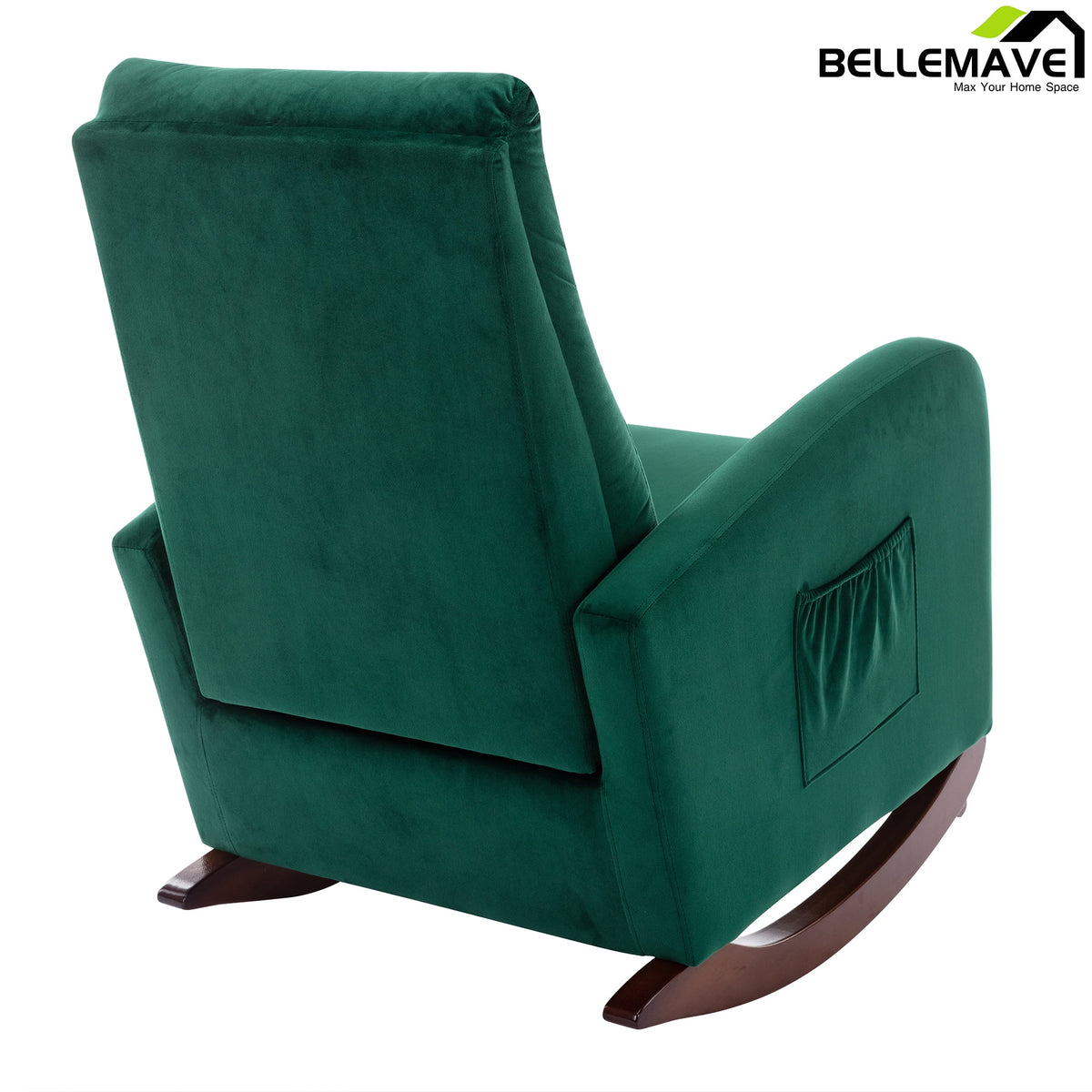 Green Velvet Upholstered Rocking Chair E3043