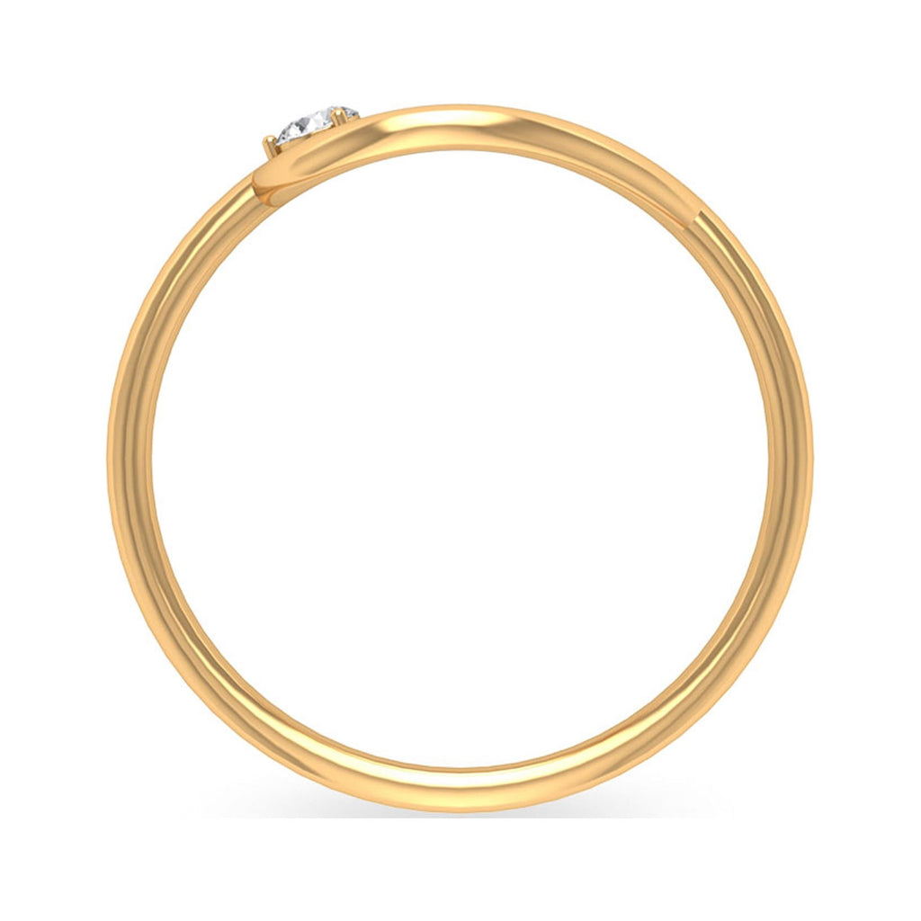 18K Yellow Gold Open Teardrop Ring J799341