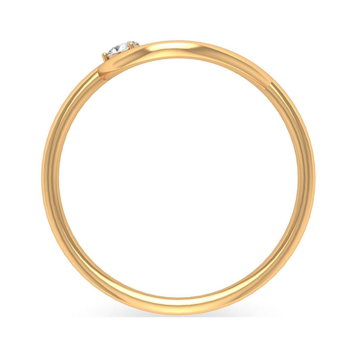18K Yellow Gold Open Teardrop Ring J799341