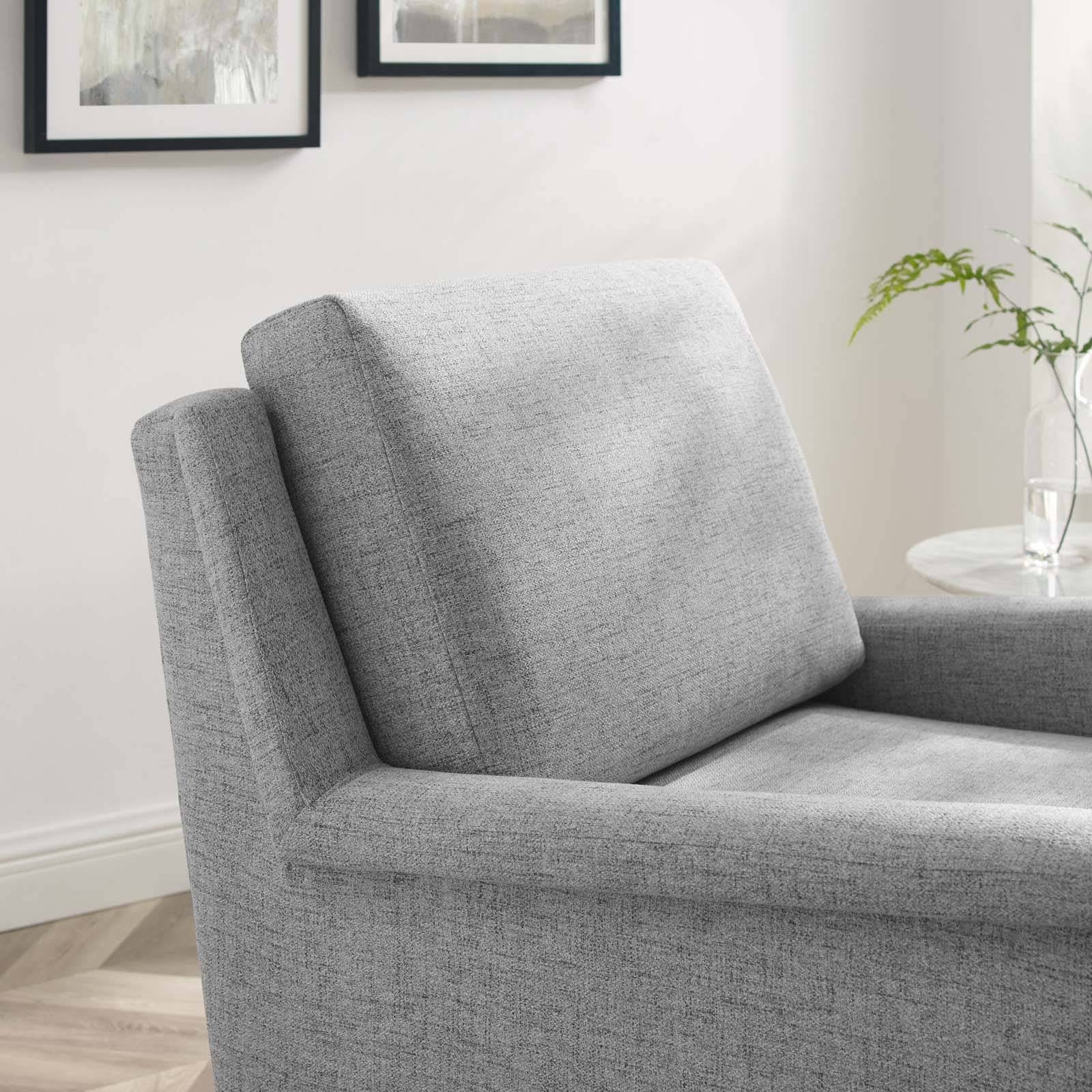 Fabric Armchair Black Gray P7698