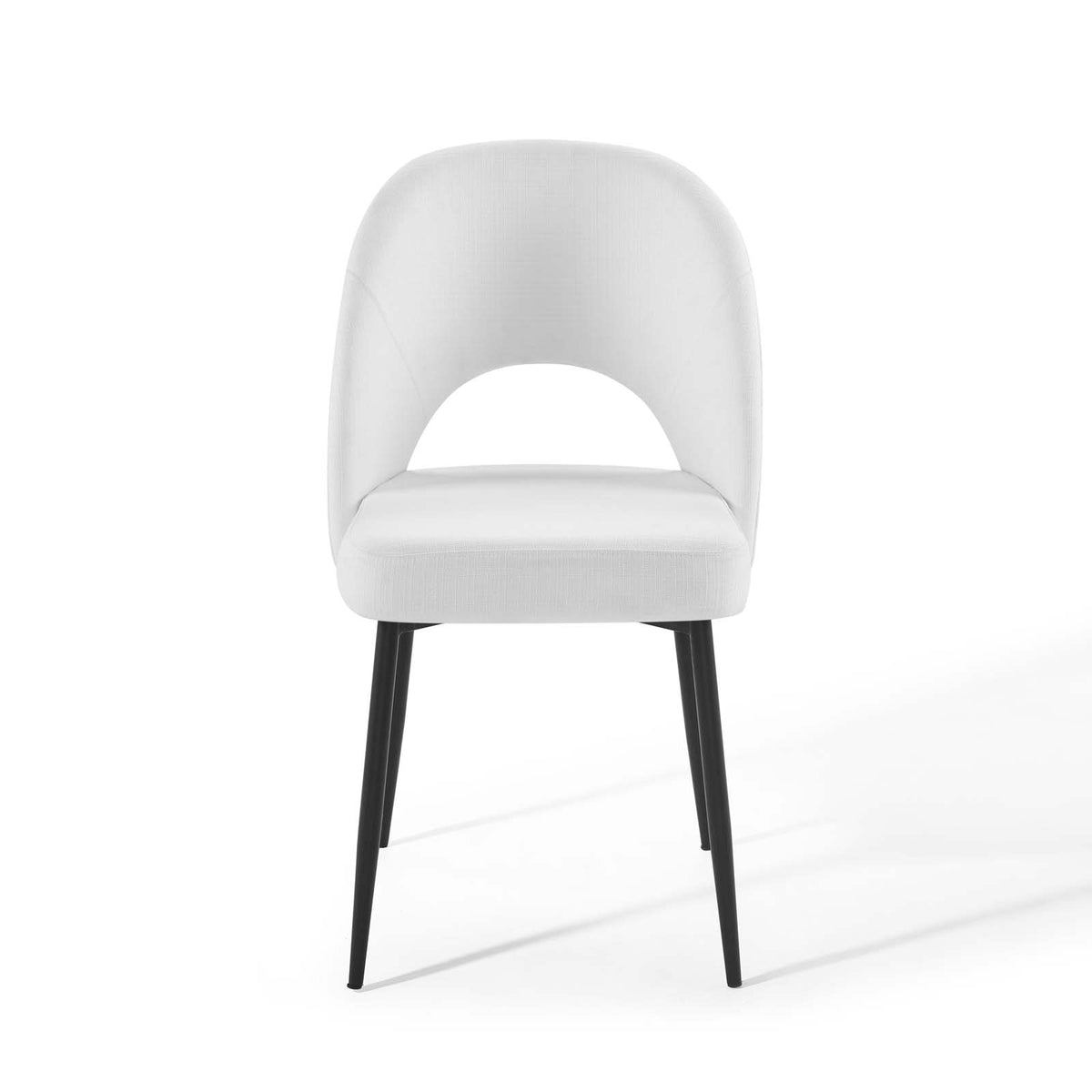 Black White Upholstered Fabric Dining Side Chair Q977344