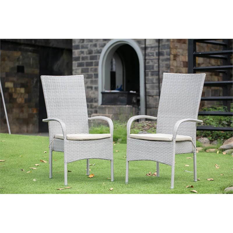 Wicker Patio Chair Natural Linen V8770