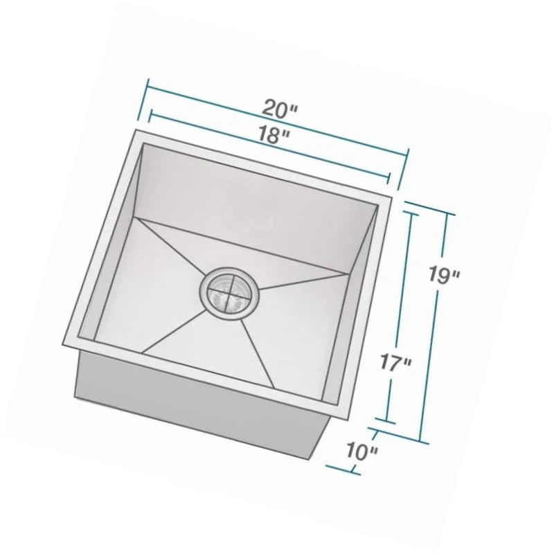 Rectangular Stainless Steel Utility Sink R310